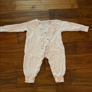 Kissy Kissy Light Pink Striped Footie